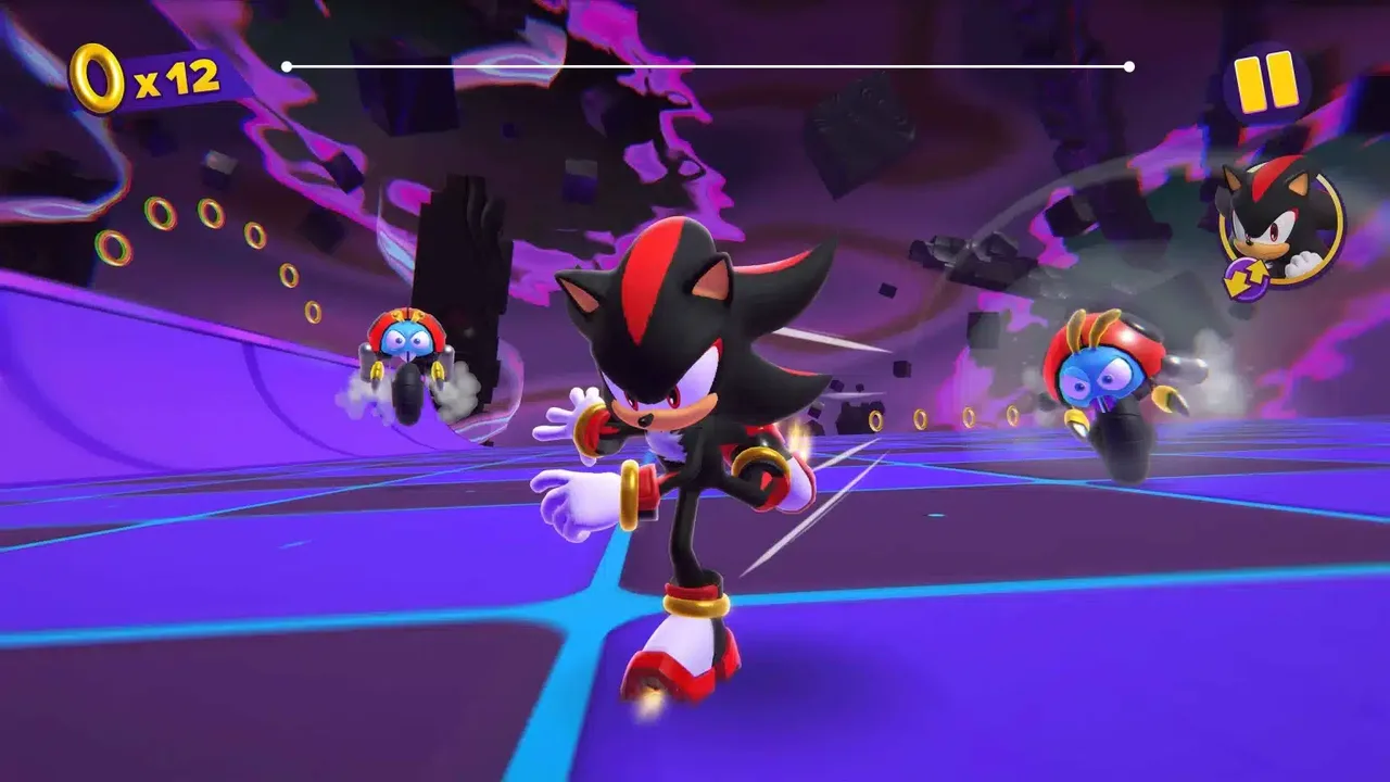 Sonic Dream Team screenshot of a soft pastel dream zone with floating platforms