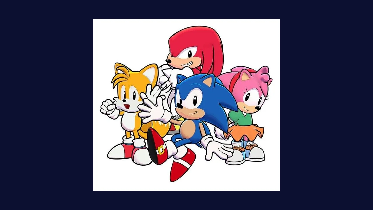 Sonic Dream Team artwork of the heroes together in a bright dream world